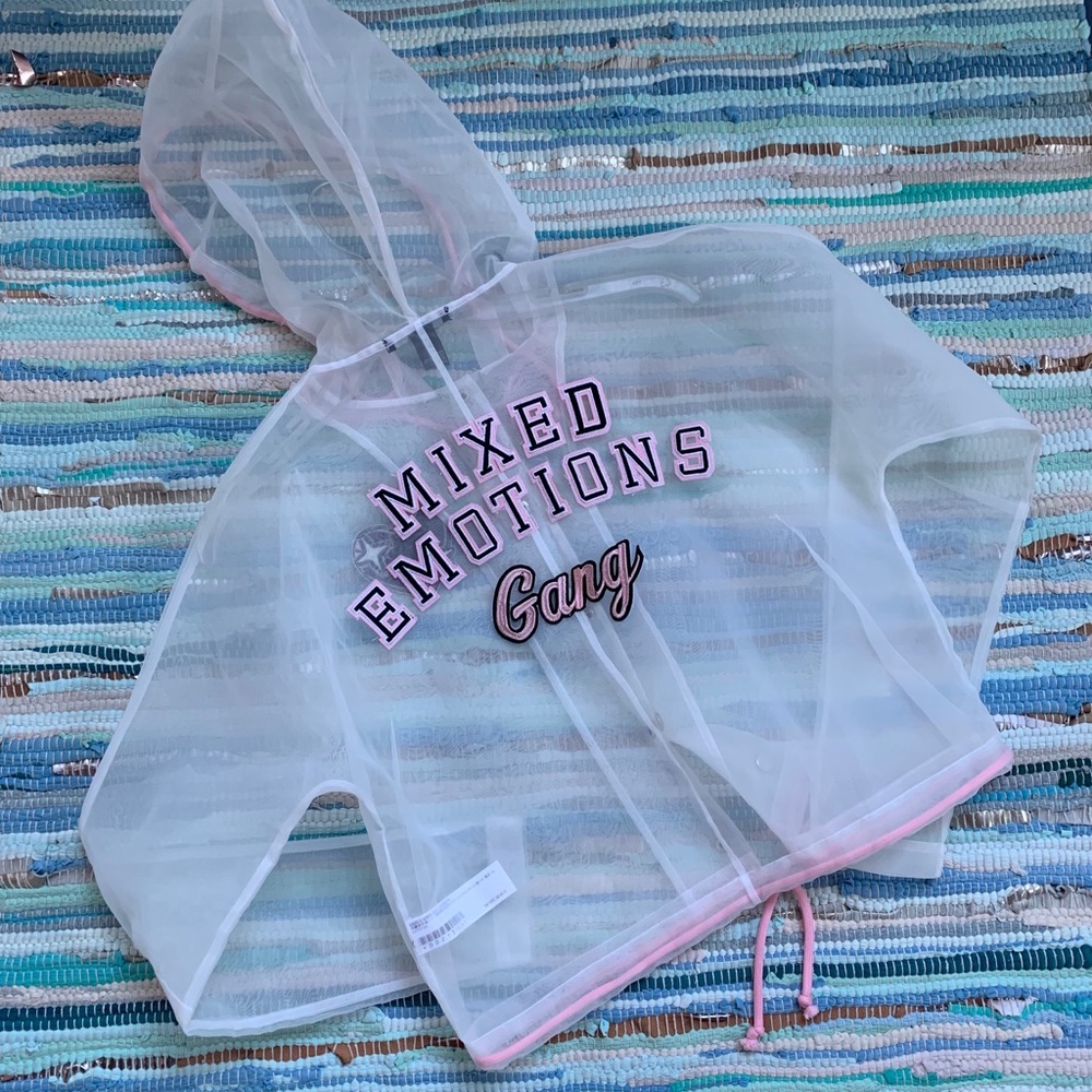 Transparent Embroidered Mixed Emotions Jacket - Picture 3 of 5